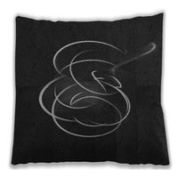 Ahgly Company uzorna u zatvorenom pravokutnu noćnu crnu jastuk za bacanje lumbalnog bacanja, po