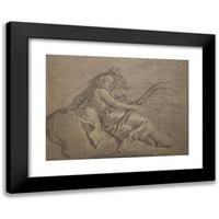 Giovanni Domenico Tiepolo Crni moderni uokvireni muzej Art Print pod nazivom - alegorijalna figura koja