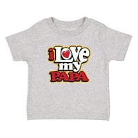 Xtrafly Odjeća za mlade Toddler Love Moj tata tata Tata Kids Child Crewneck majica
