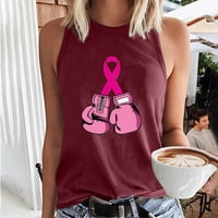 Leesechin dame košulje za dojke Clearence Leptir Pink Ripbon Grafička svijest Tee vrhovi