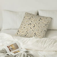 Dekorativni jastuk, apstraktni razmak doodle kvadratni kauč na razvlačenje ukrasnog pletenog jastuka,