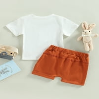 CODUOP BABY Boys Ljetna casudy kaubojska odjeća Majica kratkih rukava i elastični kratki set