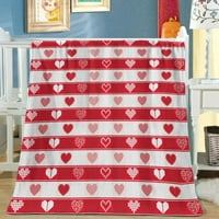 Cluyo Valentinovo Flannel pokrivač, mekana topla udobna flannela flece baca, dekorativna baba za bacanje