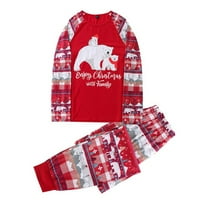 Podudaranje porodičnih pidžama postavljene božićne hlače Pamuk PJS set medvjeda pidžama za porodicu