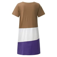 Zlekejiko pulover Ljetni gradijentni rukavac V-izrez temperament suknja ženska kratka ženska haljina