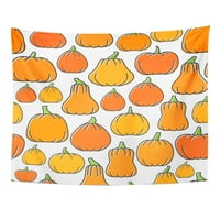 Sezona berbe bundeve zrelo narančasto povrće Različite oblike Squash listopad Zreli gurd ambalaža Zidna