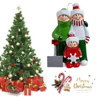 TureClos božićno drvce Privjesak prijenosni obiteljski diy naziva nasmijani santa claus viseći ukrasi za viseći na drvenim granama Windows