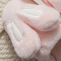 Shuwee Bunny uši papuče muškarci žene plišane kućne papuče, papuče sa super slatkim crtanim ušima smeđe