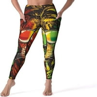 Rasta Lion ženske joge hlače sa džepovima visoki struk temminijski gamaši sportske pantalone