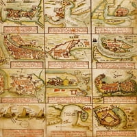 Luke i otoci u istočnoj Africi i obali Indije od strane vintage mapa
