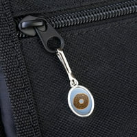 Slatka krofna sa špricama čokoladno glazura antikviteta ovalna šarm odjeća torbica kofer ruksak patent