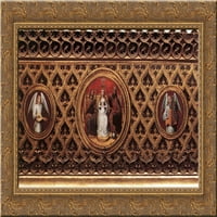 Sveti Ursula: Medaljoni Zlatni ukrašeni drv ugrađen na platnoj umjetnosti Mješanjem, Hans