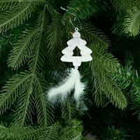 Božićni ukrasi bijeli pjena perje Božićno ukrašavanje drvca Privjesak ukrasi domaćinstava Yutnsbel