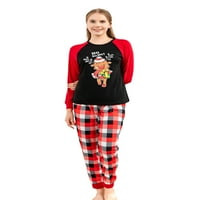 Uklapajte obiteljski božićni pidžami Xmas Holiday Elk Print Sleep Bages Jammyes Odjeća PJS set