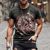 Aloohaidyvio T-majice za muškarce, ležerni okrugli vrat Pulover fitness sportske kratke hlače rukave