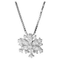 Ogrlice Ausyst za žene snježne pahuljice Privjesak ogrlica Ženski luksuzni temperamentni nakit za lanca