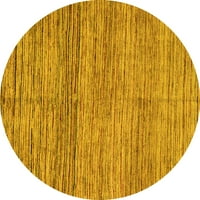 Ahgly Company u zatvorenom okruglom apstraktno žutim modernim prostirkama područja, 5 'krug