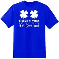 Redbarn unise Royal plavi pola rukava Pamuk Dobra sreća Grafička majica