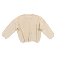 Amiliee Toddler Baby Girl Boy Knit džemper pulover Duks topla majica s dugim rukavima 1- godina