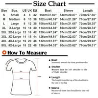 Smanjene majice Plus size za ženske pamučne košulje za žene dnevno tiskanje majica dugih rukava s dugim