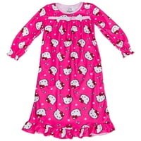Centrične marke Girls 'Hello Kitty Tradicionalna flannela noćna haljina