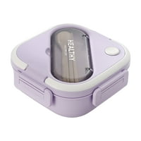 Set Bento Bo set BPA Besplatna za višekratna kašika za ponovnu upotrebu Trodijelni set Prijenosni pribor za večeru Veliki kapacitet Djeca za odrasle odjeljak Ručak BO Vanjski piknik