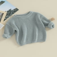 Arvbitana Dječja dječaka Djevojka casual džemper od pune boje dugih rukava pletenje pulover vrhove mališana