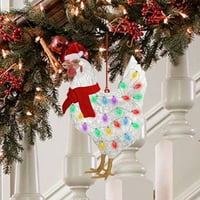 Heiheiup šal ukrasi odmorski ukras Božićni ukrasi na otvorenom Pileći božićni božićni ukras i visi lustelice