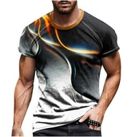 Simplmasygeni Clearence Mahune Majice Ljetni muškarci Casual Okrugli vrat 3D digitalni ispis Pulover fitness sportske kratke hlače