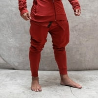 Zuwimk muške hlače opušteno fit, muški tanak fit fleper soft tech gant crveni, 3xl