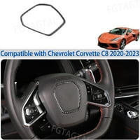 Pravi karbonski vlakno kotač Kompatibilan sa Chevrolet Corvette C -, zaštitni naljepnica za zaštitu naljepnica upravljača