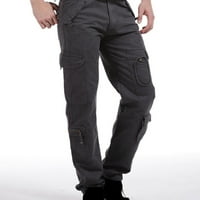 Teretne pantalone za muškarce Ležerne prilike za muškarce široke noge pantalone za teretni džep čipke