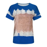 Vrhovi za žene Ležerne prilike Ležerne prilike Leaseve FITSHORT rukav modni uzorak CrewNeck Comfy T-majice