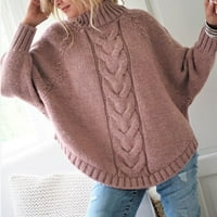 Džemper za žene Žene Čvrsti džemper s dugim rukavima okrugli vrat Batwing rukav pletenje plus džemper