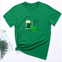 Smihono Smanjeni ljetni trendi tunik Zeleni patchwork Print Knot T majice za žene Modne ženske bluze