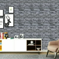 Meiban 17.7 1003.9 Kamena zidna pozadina 3D siva cigla pozadina i tapice za zid ukloniti zidni kontakt