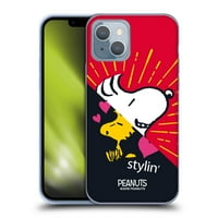 Dizajni glave službeno licencirani kikiriki Polus i smijeh Snoopy & Woodstock mekani gel futrola kompatibilan sa Apple iPhone 14