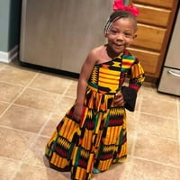 Hupta koso za decu za decu Rame Dečija odeća afrička beba devojka party dashiki devojke haljina i suknja