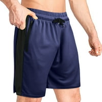 Cikeobv muški kratke hlače Ljeto Muška sportska fitness Prozračna zrna mrežasta platna Boja podudarajuća