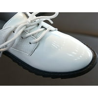 Daeful Girls Boys Oxfords Formalna kožna obuća za cipele za cipele Lagane neklizajuće stambeni proizvodi bijeli 7c