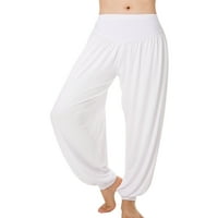 REJLUN Žene harem pantske indijske joge hlače High Squist Hippie pantalonaste dno Strijelce Sportske