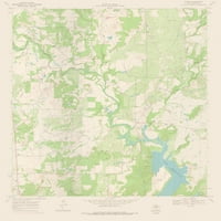 Mapa Topo - Byrds Texas Quad - USGS - 23. 27. - Matte platno