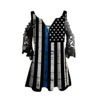 Košulje od 4. jula za žene majica Patriotska američka zastava Ispis kratkih rukava tunika zaduhne hladne