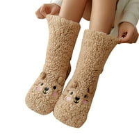 Čarape Zimske kavezne čarape plišane zadebljane koralne baršunaste čarape toplo plišane čarape