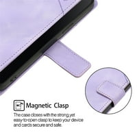 Novčani slučaj za Samsung Galaxy S Plus, PU kožni remen za rame za rame za remen za rezanje Flip Folio poklopac sa držačem utora za karticu Kickstand Shopootf Case, ljubičasta