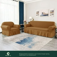 Yi Seersecker suknja Sofe Cover Couch Slipcover Namještaj za namještaj Jednostavan