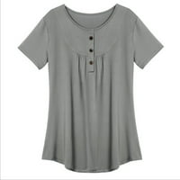 Košulje za žene Ljeto kratki rukav labavi tunik TUNIC TEE PLUS BLOUSE BLOUSES & majice dolje