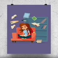 Mlada djevojka čitač postera -image by shutterstock