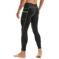 Muške fitness workout hlače gamaše uska termalna fitnes čvrsta boja Kućna nosite opuštene fit hlače