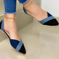Sehao Women Casual Color Podudaranje kliznih ploča na šiljastim sandalima Jednoj cipela plava 9,5- SAD